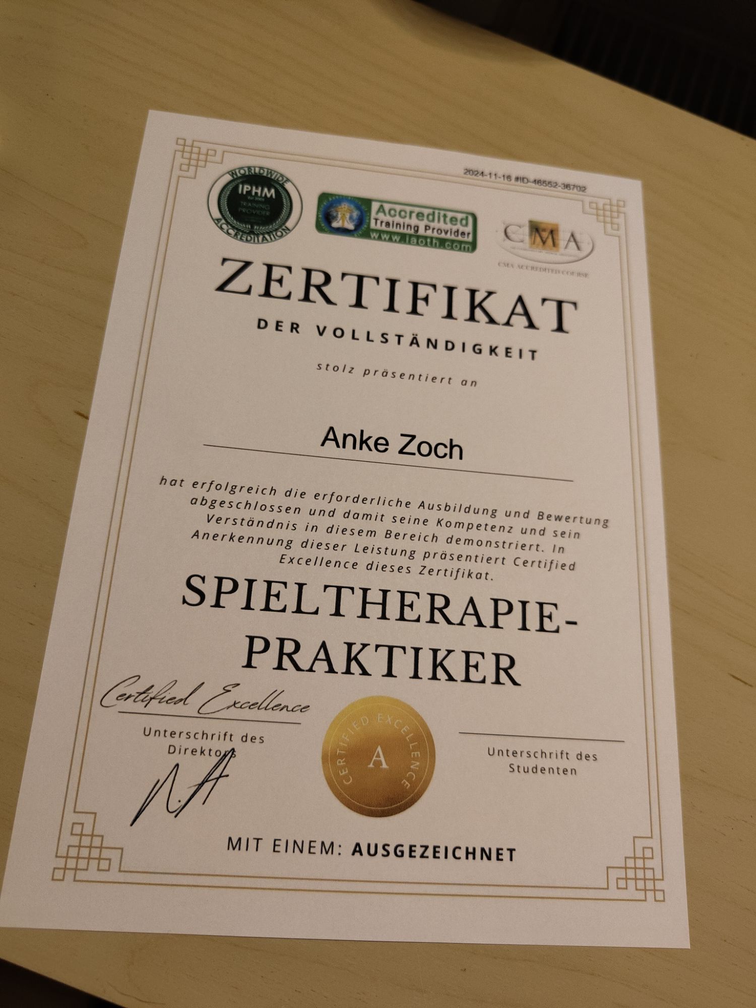 Praktiker für Spieltherapie